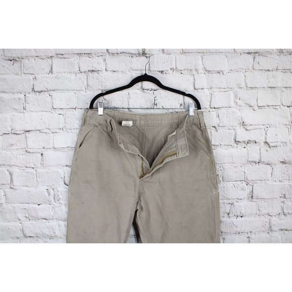 Carhartt Brown Cotton Dungaree Fit Washed Duck Work Pants 36x34 - Picture 4 of 9